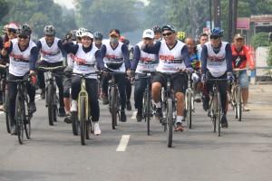 Peringati HUT TNI ke 77 Bupati Gowes Bareng Forkopkopimda