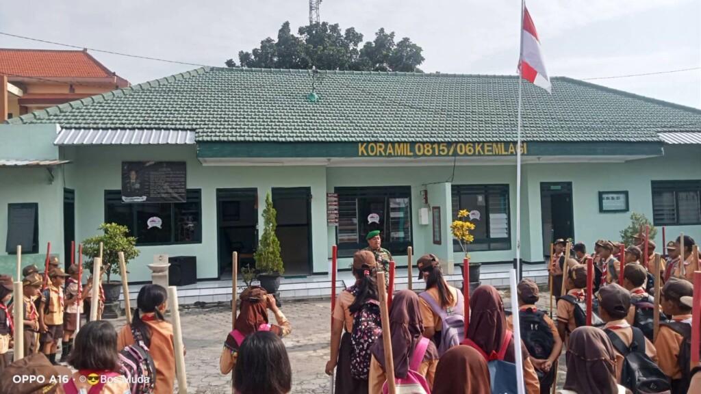 Koramil Kemlagi Terima Outing Class Pramuka SDN Mojodowo