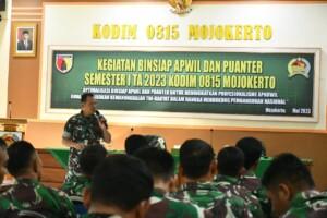 Kodim 0815/Mojokerto Gelar Binsiap Apwil Puanter TA 2023