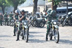 Tampil Garang Tetap Bersahaja, Babinsa Kodim 0815/Mojokerto Geber SPM Honda Trail CRF 150 L