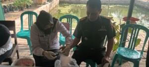 Cek Kesehatan, Koramil Pungging Gandeng PKM Gelar Posbindu