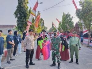 Koramil Bangsal – Polsek – Pol PP Bersinergi Amankan Gerak Jalan Kemerdekaan