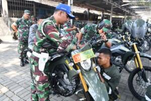 100 Unit Kendaraan Dinas Kodim 0815/Mojokerto Diperiksa Tim Kodam V/Brawijaya