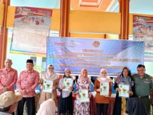 Danramil Bangsal Hadiri Penyerahan Sertifikat Tanah Program PTSL Desa Gayam
