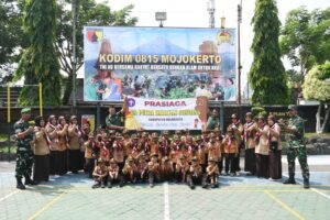Penuh Ceria, Kodim 0815/Mojokerto Terima Kunjungan RA Putra Harapan Gondang