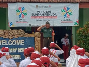 Babinsa Koramil Dlanggu Ajarkan Wasbang & Motivasi Siswa Siswi SDN Punggul