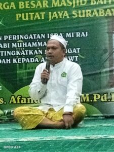 Takmir Masjid Baitul Hidayah: Spirit Isra’ Mi’raj Sebagai Motivasi Peningkatan Ibadah