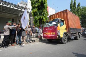 KPU Kota Mojokerto Distribusikan Logistik Pemilu ke Masing- masing PPS