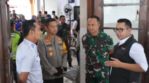 Dandim 0815/Mojokerto Bareng Forkopimda Cek Kesiapan Pos Pam Lebaran 1445 H