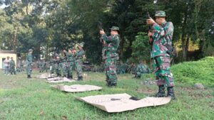 Asah Kemampuan Prajurit, Kodim 0815/Mojokerto Gelar Latihan Menembak