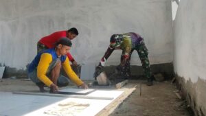 Hari Ke-15 TMMD 121 Mojokerto, Begini Progres Sasaran Fisik Rehab Ruang Perpustakaan