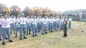 Tanamkan Kedisiplinan, Koramil 0815/16 Pacet Bina Siswa SMK Raden Rahmat Mojosari