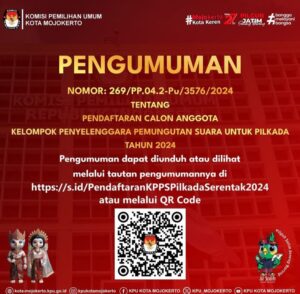 Pendaftaran KPPS Dibuka, Pj Wali Kota Mojokerto Ajak Seluruh Masyarakat  Sukseskan Pilkada 2024