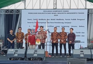 Dua Paslon Wali Kota dan Wakil Walikota Mojokerto Sepakat Menandatangani Deklarasi Kampanye Damai Pilkada 2024
