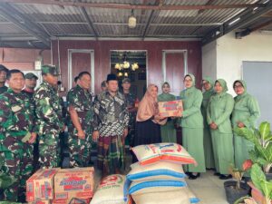 Salurkan Bansos Program Sedekah Prajurit, Kodim 0815/Mojokerto Bangun Bak Sampah di Griya Welas Asih Mambaul Hikmah