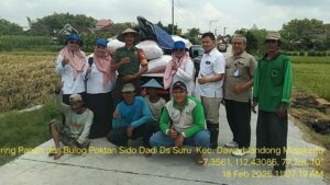 Babinsa Koramil 0815/08 Dawarblandong Dampingi Bulog KC Mojokerto Serap Gabah Petani