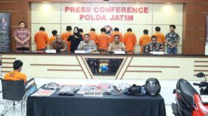 Polda Jatim Amankan 11 Tersangka Curanmor, Ketua Komplotan yang Serang Polisi Diberi Tindakan Tegas Terukur