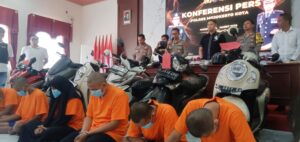 21 Kali Beraksi, 6 Pelaku Curanmor Berhasil Diringkus Polres Mojokerto Kota