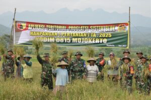 Kodim 0815 Mojokerto Laksanakan Proglatsi Sistem Blok Hanpangan TA 2025 di Gondang  Mojokerto
