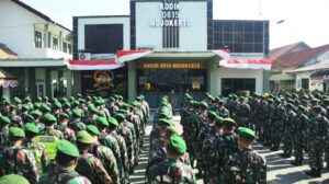 Kesiapsiagaan Jaga Kondusivitas Wilayah, Kodim 0815/Mojokerto Gelar Apel Luar Biasa