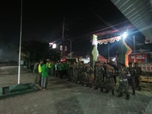 Koramil 0815/03 Bersama Ansor dan Banser Gelar Patroli Malam di Kecamatan Sooko