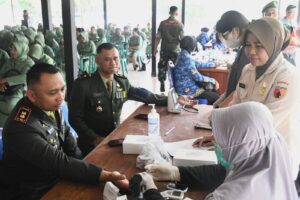 Kesehatan Jadi Prioritas, Korem 082/CPYJ Bersama Kodim 0815/Mojokerto Gelar Cek Kesehatan Personel