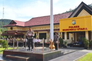 Kapolres Morut Pimpin Apel Ops Zebra Tinombala 2025