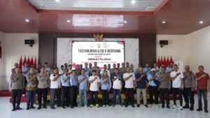Kolaborasi Jogo Mojokerto Damai, Polisi Bersama Serikat Buruh Gelar Tasyakuran dan Doa Bersama Peringati May Day 2026