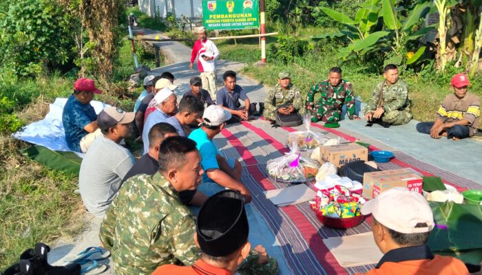 Syukuran Awali Pembangunan Jembatan Perintis Garuda, Koramil 0815/07 Jetis Dukung Akses dan Konektivitas Warga