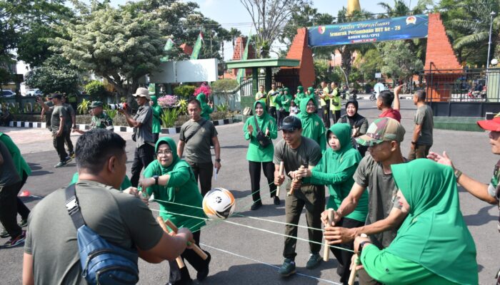Semarak Lomba HUT ke-78 Korem 082/CPYJ, Kodim 0815/Mojokerto Pererat Soliditas dan Kebersamaan