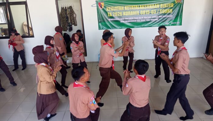 Kenalkan Saka Wira Kartika, Koramil 0815/03 Sooko Gelar MPLK Minggu Pertama