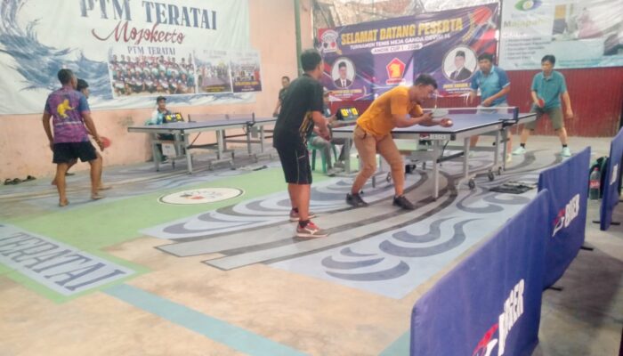Wakil Bupati Mojokerto Buka Turnamen Tenis Meja Ganda Divisi 14 ANDIK CUP 1 Tahun 2026